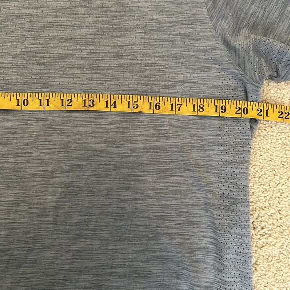 Lululemon Metal Vent Tech Short Sleeve Shirt Men's Large Heather Grayish Blue - Picture 5 of 7